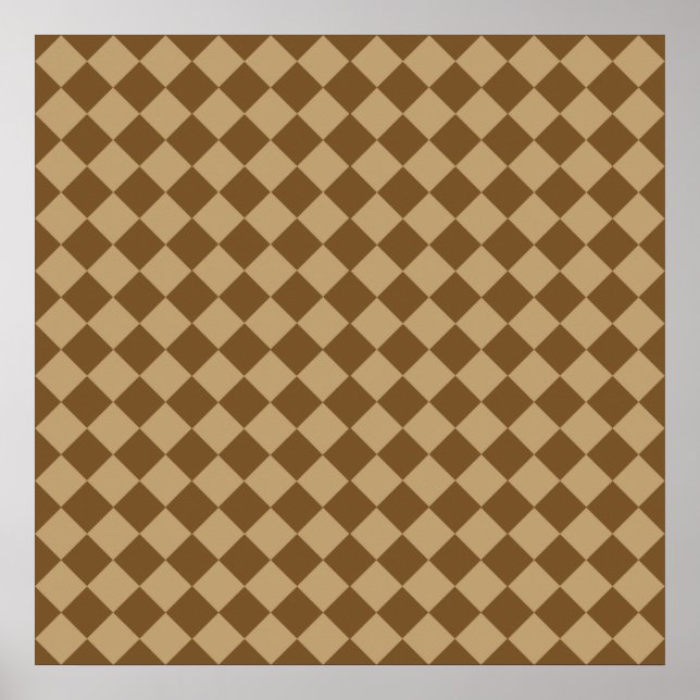 Affiche Motif diamant combiné Brown par STaylor (Devant)