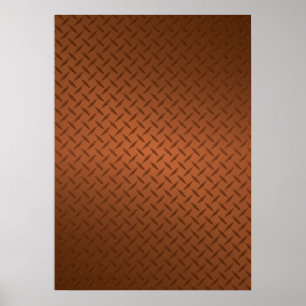 Affiche Motif diamanté en cuivre brillant