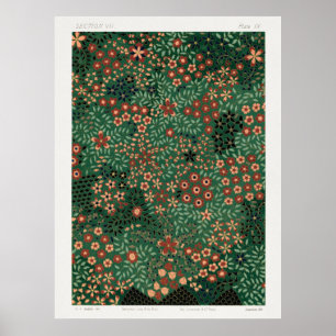 Affiche Motif d'impression florale japonais de Section VII