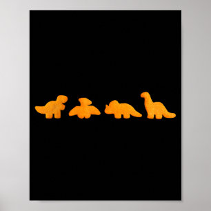 Affiche Motif dinosaures nuggets de poulet _ Di réaliste d