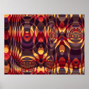 Affiche Motif disco rétro