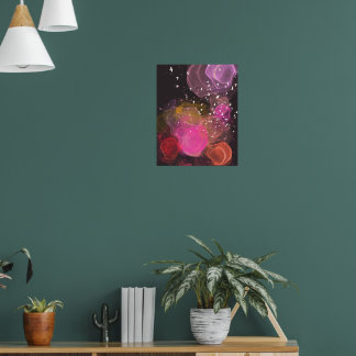 Affiche motif d'oiseaux colorés Abstraits