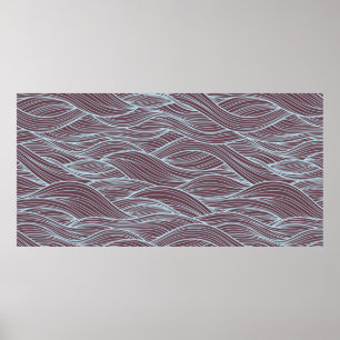 Affiche motif d'onde Abstrait