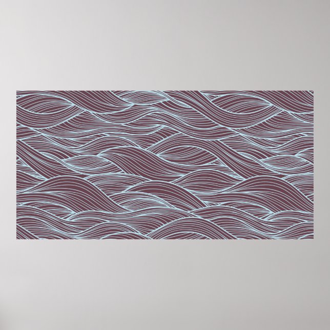 Affiche motif d'onde Abstrait (Devant)