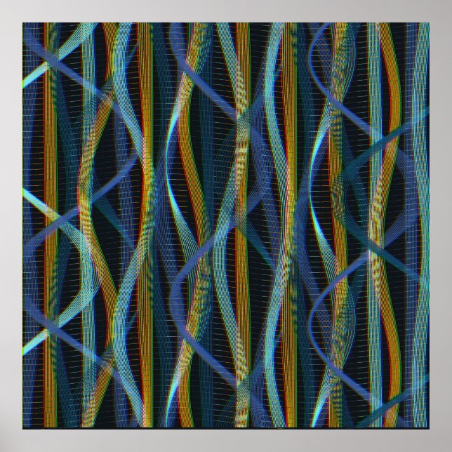 Affiche Motif d'onde quantique  (Devant)