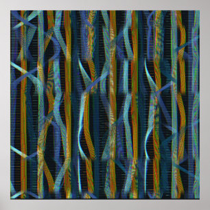 Affiche Motif d'onde quantique