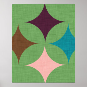 Affiche Motif du milieu du siècle de Star Diamond