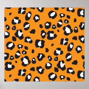 Affiche Motif Empreinte de léopard classique