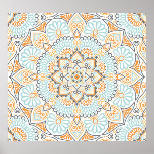 Affiche Motif en carrelage sans couture : décoratif, desig