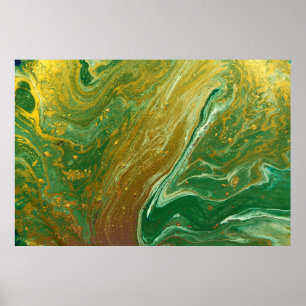 Affiche Motif en marbre liquide