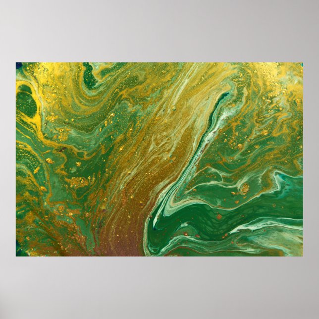 Affiche Motif en marbre liquide (Devant)