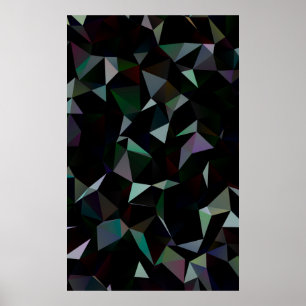 Affiche Motif en mosaïque triangle noir foncé. illu géomét