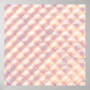 Affiche Motif en quatrefeuilles abstrait et lumineux paste