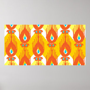 Affiche Motif en tissu Ikat
