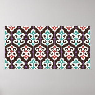 Affiche Motif en tissu oriental sans soudure