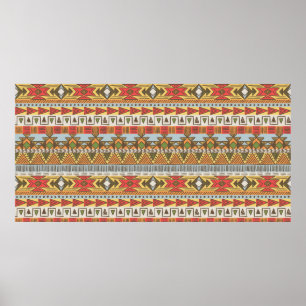 Affiche Motif ethnique sans charme dans des couleurs vives