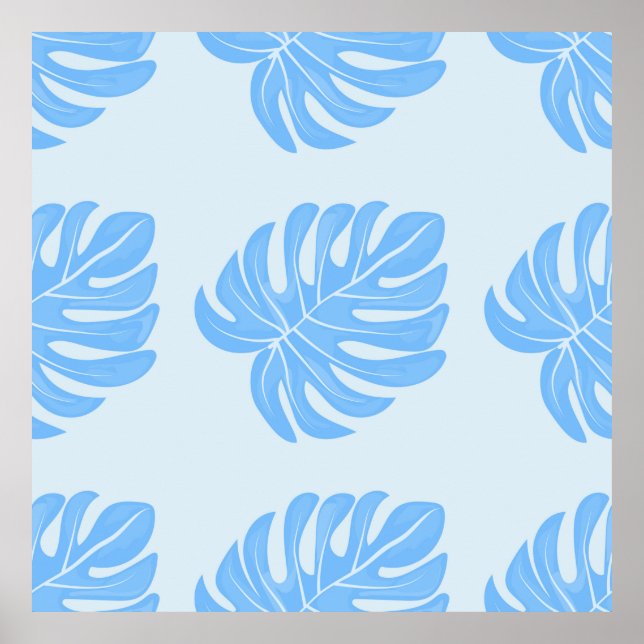 Affiche Motif ethnique sans couture tropicale avec départ  (Devant)