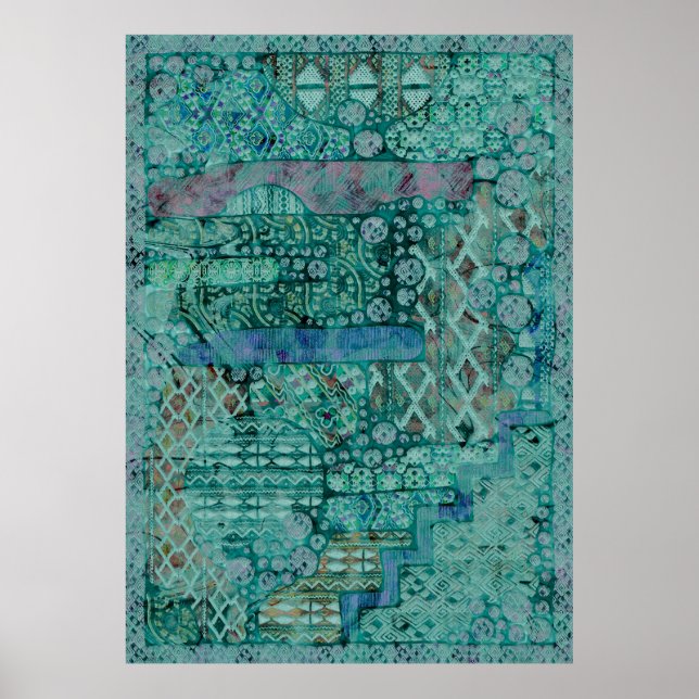 Affiche Motif Ethno Abstrait - Folklore Art 2 (Devant)