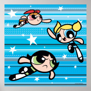 Affiche Motif étoilé Powerpuff Girls