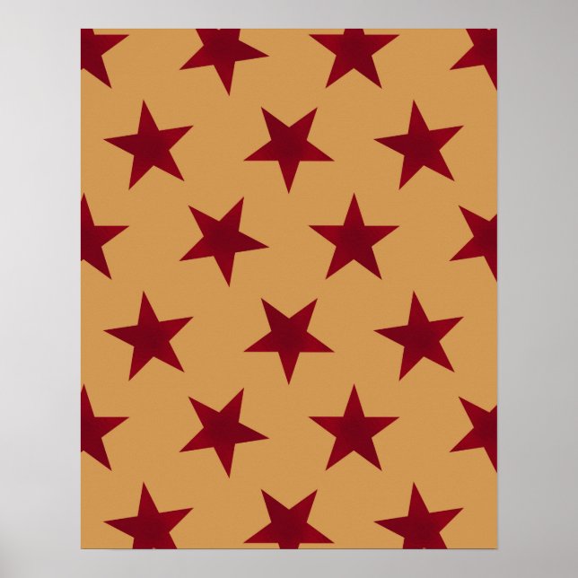 Affiche Motif Étoiles Dorées 13 (Devant)