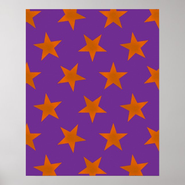 Affiche Motif Étoiles Dorées 3 (Devant)