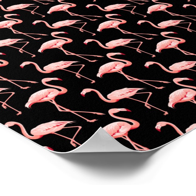 Affiche Motif Flamant Rose Oiseau Tropical Amateur d'Anima (Coin)