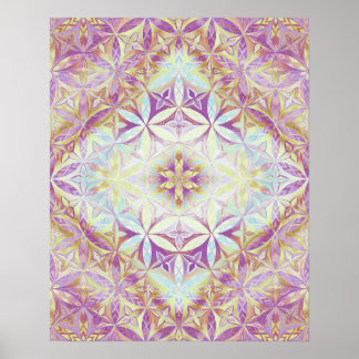 Affiche Motif Fleur de Vie