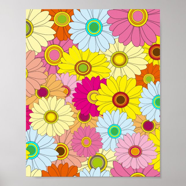 Affiche motif floral (Devant)