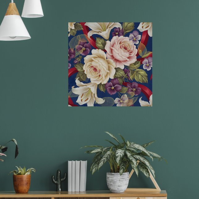 Affiche Motif floral (Salon 1)