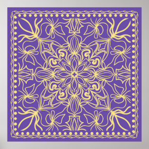 Affiche motif floral Abstrait. géométrie, conception manda