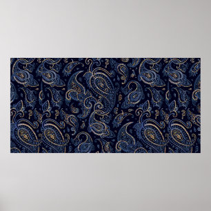 Affiche Motif floral, fond dans le style Art nouveau, v