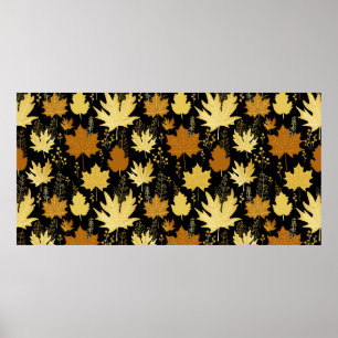 Affiche Motif floral incolore