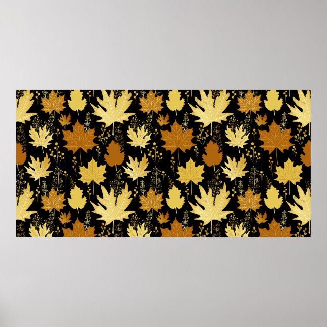Affiche Motif floral incolore (Devant)