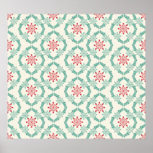 Affiche Motif floral incomparable de fleurs abstraites et 
