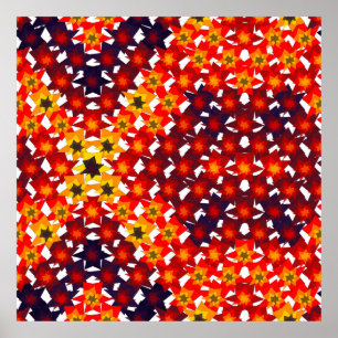 Affiche Motif Floral Mathématique