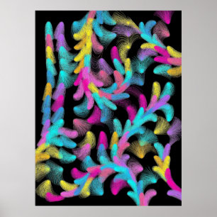 Affiche Motif Floral Moderne