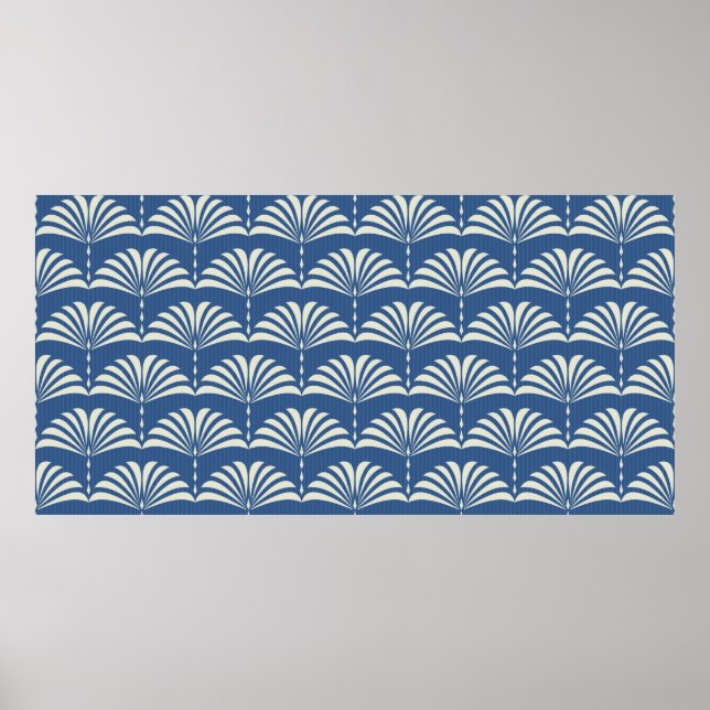 Affiche motif floral oriental transparent Abstrait Art déc (Devant)