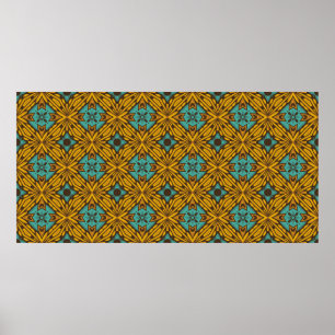 Affiche Motif floral sans couture vintage rétro
