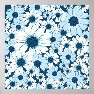 Affiche Motif floral sans soudure / textile de fleur, ab
