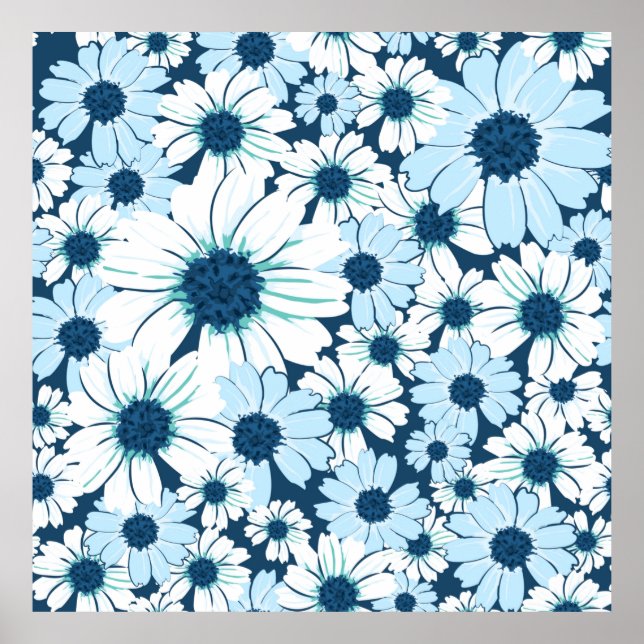 Affiche Motif floral sans soudure / textile de fleur, ab (Devant)