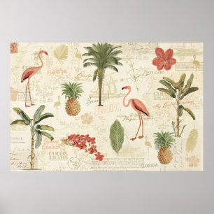 Affiche Motif floridien tropical