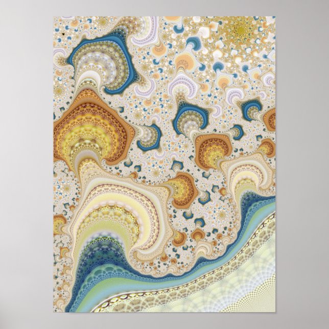 Affiche Motif fractal complexe (Devant)