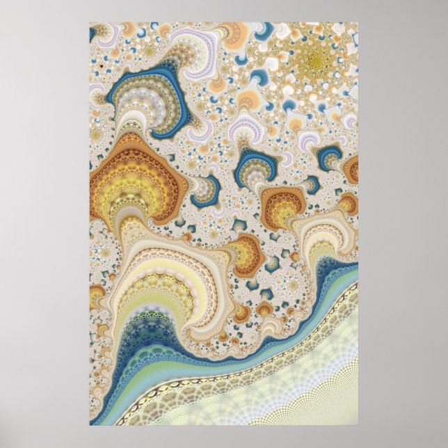 Affiche Motif fractal complexe (Devant)