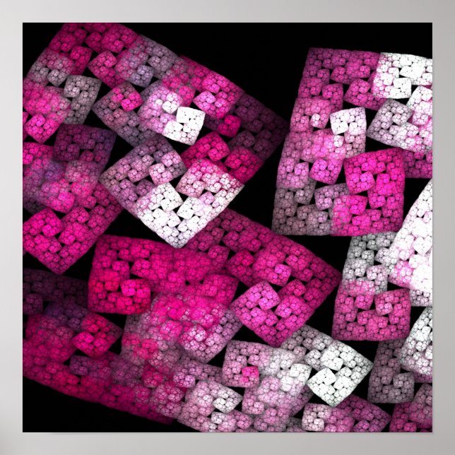 Affiche Motif fractale (Devant)