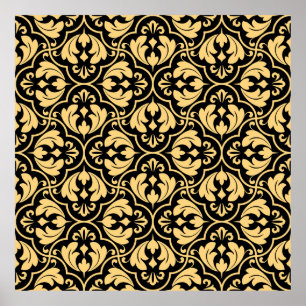 Affiche Motif géométrique à fleurs. Backgro vintage sans c