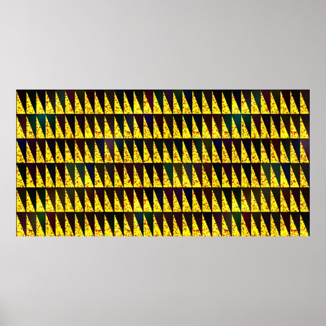 Affiche Motif géométrique Abstrait avec triangles (Devant)