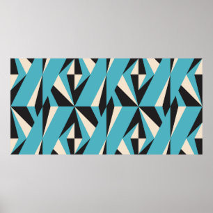 Affiche Motif géométrique abstrait moderne sans couture