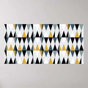 Affiche Motif géométrique abstrait moderne sans couture av
