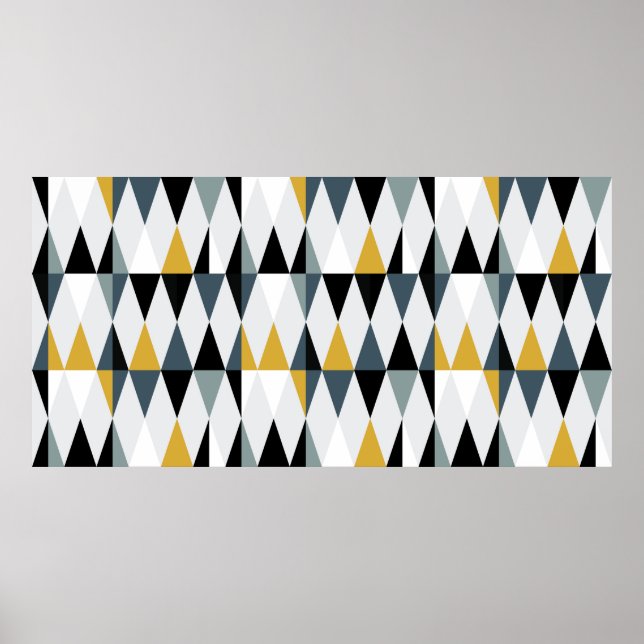 Affiche Motif géométrique abstrait moderne sans couture av (Devant)