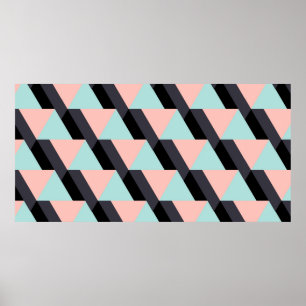 Affiche Motif géométrique aux couleurs pastel